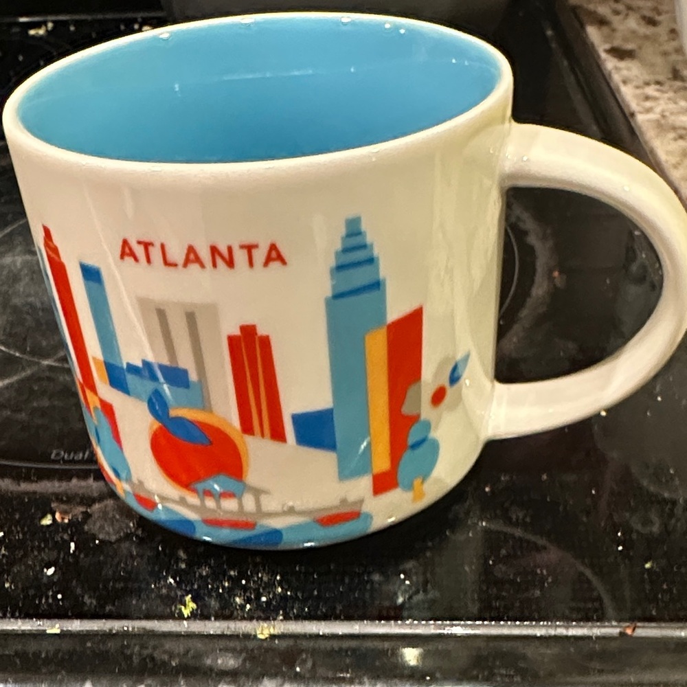 Starbucks Atlanta Mug - Blue, Red, and White